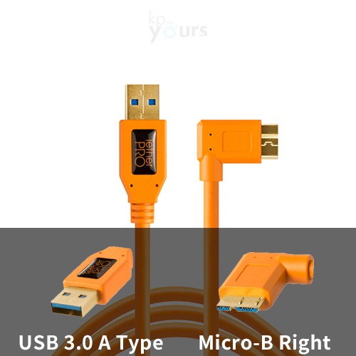(6-3AR) 테더툴즈 USB 3.0 to Micro-B Right Angle (4.6m)