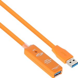 NETmate CBL-302OR-3M USB3.0 리피터 3m (오렌지/전원 아답터 포함)